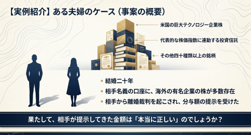 外国株式の財産分与 解決事例
