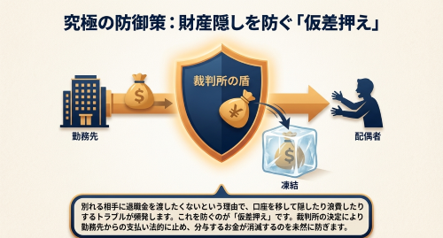 財産分与と仮差押