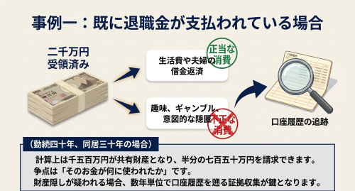 退職金支給済みの財産分与