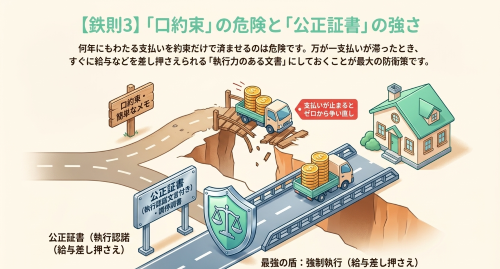 口約束の危険性と公正証書の強さ・養育費の執行認諾文言