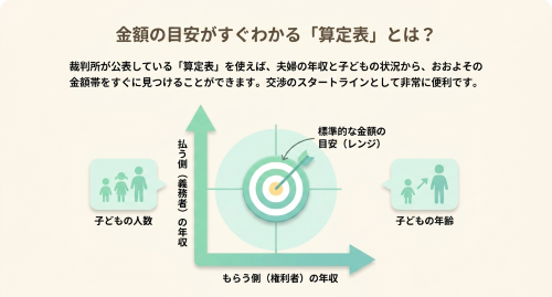 養育費・婚姻費用の算定表の見方と使い方