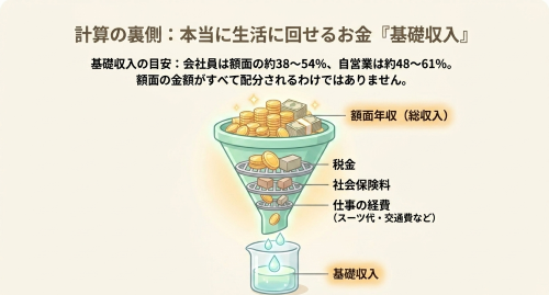 基礎収入の計算方法・総収入から控除して算出する養育費の基礎