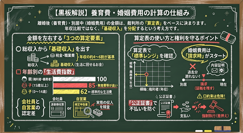 婚姻費用・養育費の計算方法